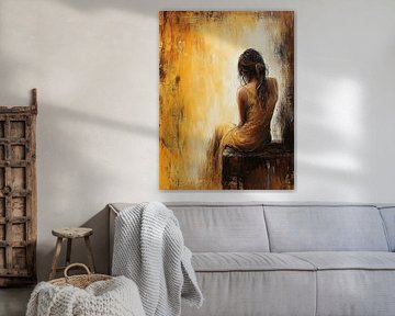 Goud | Vrouw in Goud van ARTEO Schilderijen