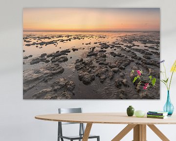 Stilte op het Wad – Zonsondergang met pastelkleuren bij Moddergat van KB Design & Photography (Karen Brouwer)