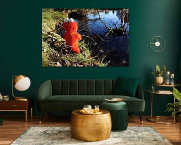 Elmo Plassend aan de waterrand. van Sailographic Paula