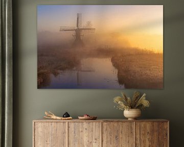 Molen De Wicher in ochtendmist – Reflectie en rust van KB Design & Photography (Karen Brouwer)