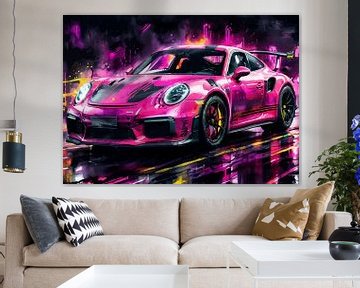 Porsche 911 GT3 RS Magenta Neon 2 van MIROKKU