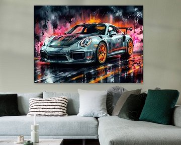 Porsche 911 GT3 RS Arctic Grey Neon 2 by MIROKKU