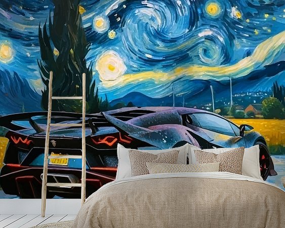Voorbeeld van het werk in een kamer