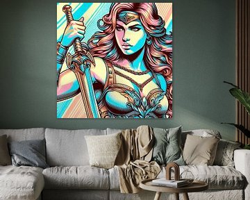 Krijger-amazones Schoonheid van A.D. Digital ART