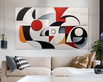 Abstracte vormen wit panorama