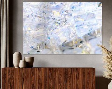 Ice light in wit en blauw van Mixed media vector arts