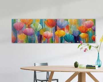 Bloemen schilderij | Abstracte bloemen arrangement van I ❤ Bloemen