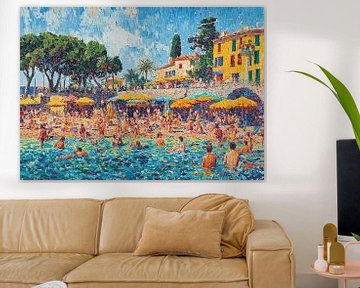 Coastal Symphony van Abstract Schilderij