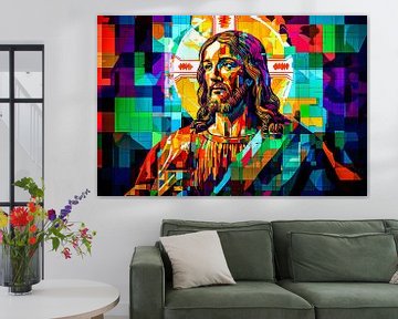 Jezus in kubistische stijl van Art & Soul Creations