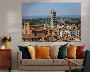 De Dom van Siena in Italië gezien vanaf de Torre de Mangia (landscape) van André Blom Fotografie Utrecht