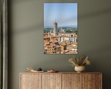 De Dom van Siena in Italië gezien vanaf de Torre de Mangia (portrait) van André Blom Fotografie Utrecht