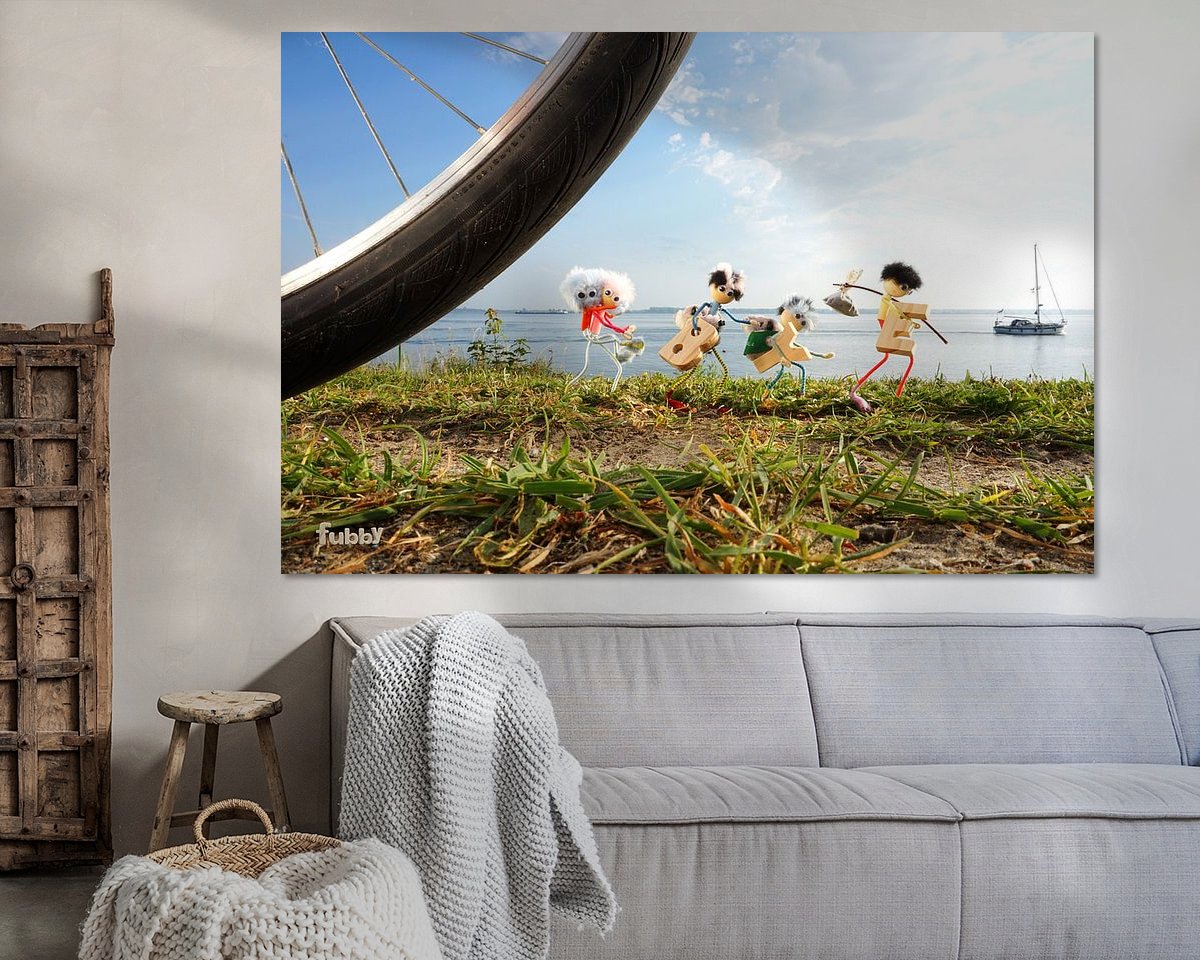 Voorbeeld van het werk in een kamer
