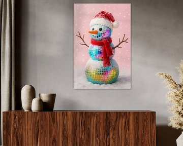 Disco Snowman Party van But First Framing