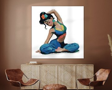 Vrouw Yoga van OMG Art