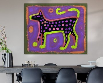 Honden schilderij | Colorful Pup van ARTEO Schilderijen
