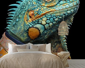 De keizerleguaan - Majestueus reptiel in een gouden gewaad van MArt