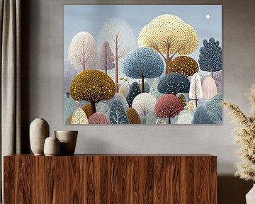 Trees Landscape | Golden Forest by Flower Studio