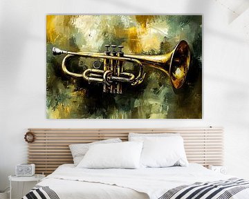 Trompette abstraite en or sur Art & Soul Creations