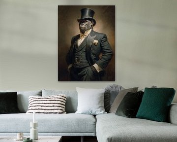 Gentleman Gorilla - Elegant primate in a classic dinner jacket with by MArt