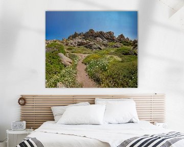 Woeste rotsformaties van Cala Grande op Capo Testa , Santa Teresa Gallura, Sardinia, Italië van Rene van der Meer