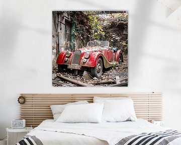 MG Morgan Roadster rood achtertuin vergeten verloren plaats van gm_designs