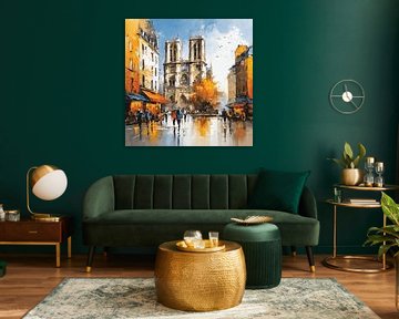 Schilderij Notre-Dame de Paris van ARTemberaubend