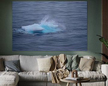 A little iceberg fighting the waves