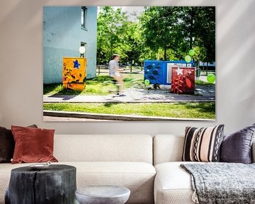 Groene Fietser en Straatkunst van DiJa Photography