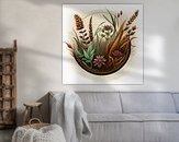 Voorbeeld van het werk in een kamer
