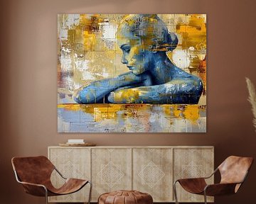 Vrouw met Kleur | Blauwe Vrouw van Kunst Kriebels