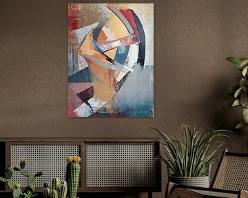 Curved Dynamics van Abstract Schilderij