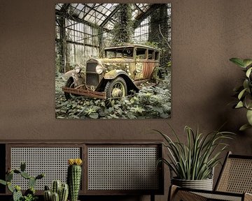 Verloren plaats historische oldtimer verroeste vergeten kas van gm_designs
