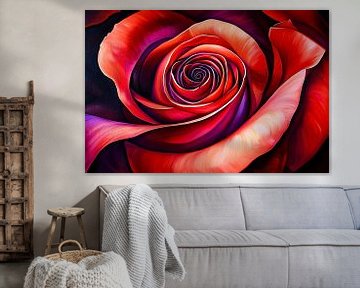Abstract rose with vibrant colours by Art & Soul Creations