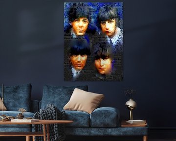 Beatles Four | Beatles Pop Art by Leah Devora