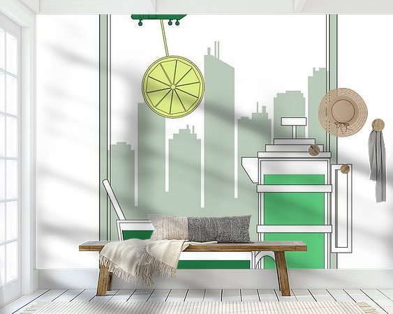 Voorbeeld van het werk in een kamer