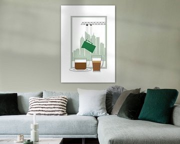 Coffee & city skyline by Colourful Ways