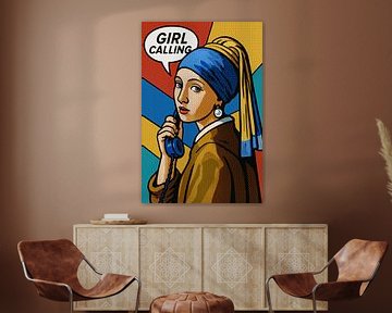 Popart Girl Calling van GᎥรєlค Art Ŧ๏г Y๏ย