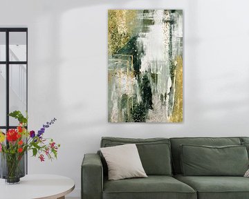 Grüner und goldener Moment 2 von Sally Ann Moss