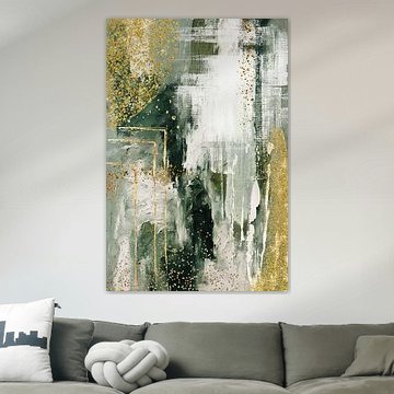 Groen en goud moment 2 van Sally Ann Moss