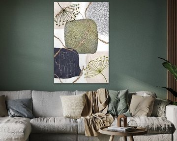 Groen-grijs-2 van Sally Ann Moss