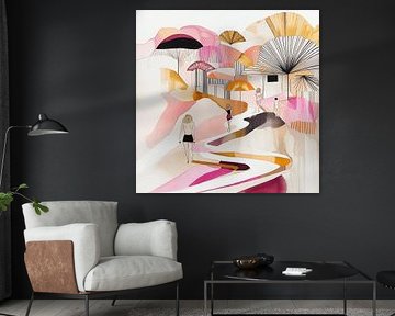 Walk through a dreamy world | Abstract fantasy with women in pastel