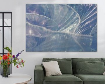 Wave light - Glinsterende structuur in blauw van Mixed media vector arts