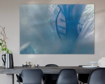 Lichtgewebe – Feinstruktur in Blau von Mixed media vector arts