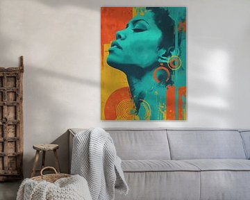 Vintage soul - Sensual face between warm and cold colours by MArt