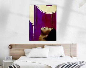 Golden ecstasy - Modern woman in a purple colour frenzy by MArt