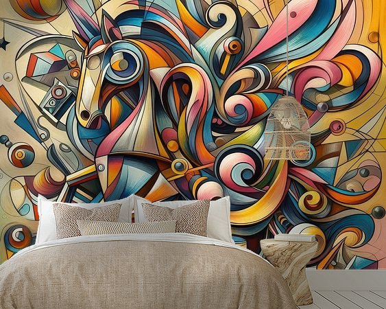 Voorbeeld van het werk in een kamer