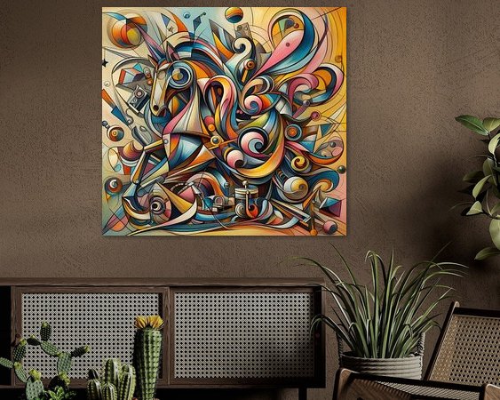 Voorbeeld van het werk in een kamer