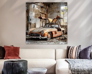 Verloren plaats Mercedes 300 SL vleugeldeuren oranje koper Werkplaats van gm_designs