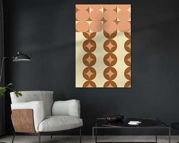 Moderne abstracte geometrische kunst. Patroon in jaren 70 retro stijl van Dina Dankers