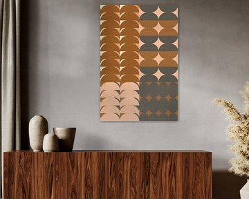 Vintage patroon. Moderne abstracte kunst II van Dina Dankers